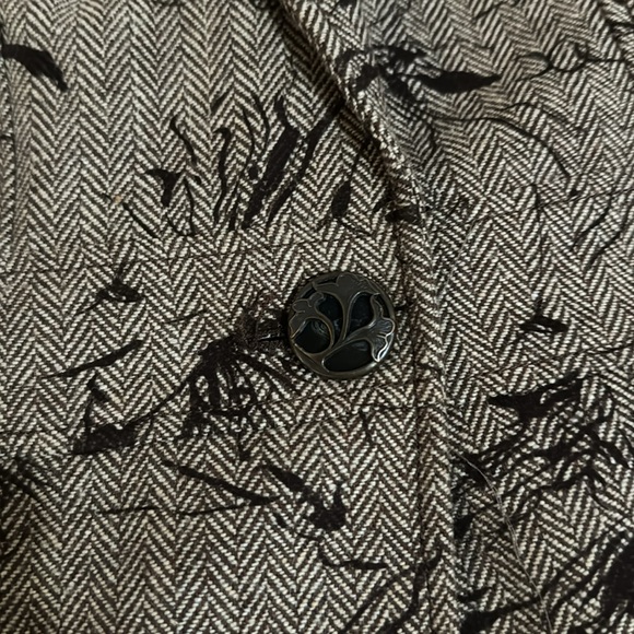 Women’s Coldwater Creek Brown Patterned Riding Jacket. Size 12 - Picture 7 of 7